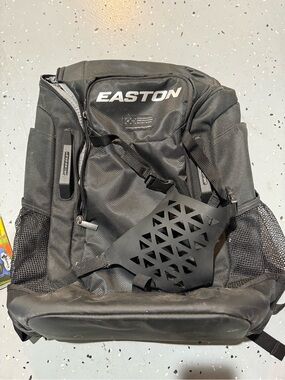 Easton Black Sports Backpack with Mesh Pockets